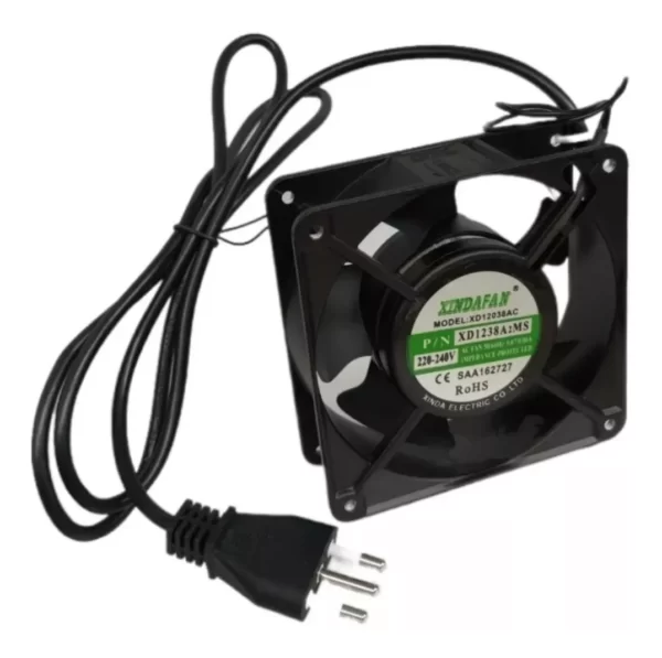 Ventilador Turbina 12x12cm 220vac Incluye-enchufe Rack